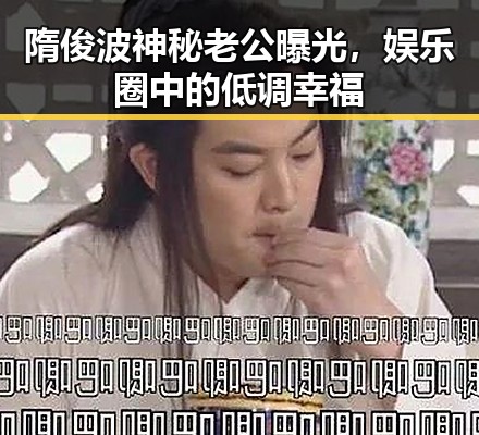 隋俊波神秘老公曝光，娱乐圈中的低调幸福