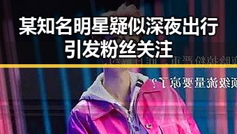 某知名明星疑似深夜出行引发粉丝关注