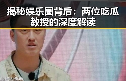 揭秘娱乐圈背后:两位吃瓜教授的深度解读