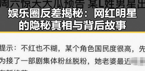 娱乐圈反差揭秘：网红明星的隐秘真相与背后故事