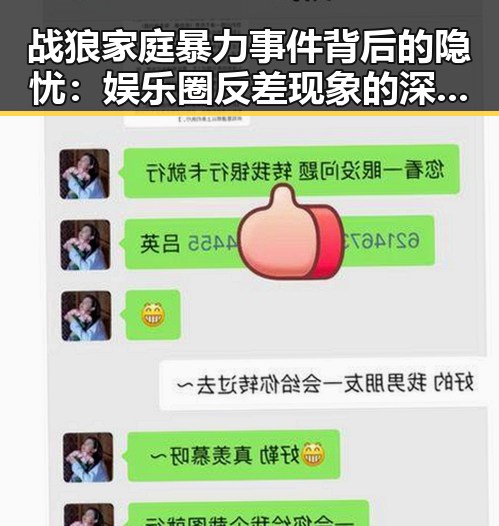 战狼家庭暴力事件背后的隐忧：娱乐圈反差现象的深层解读